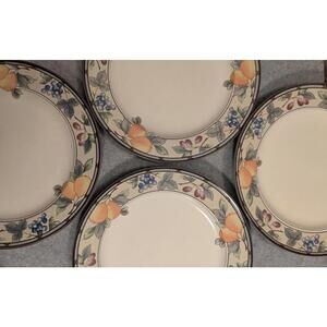 Mikasa Intaglio GARDEN HARVEST Stoneware Dinnerplates . Vintage beautiful plates